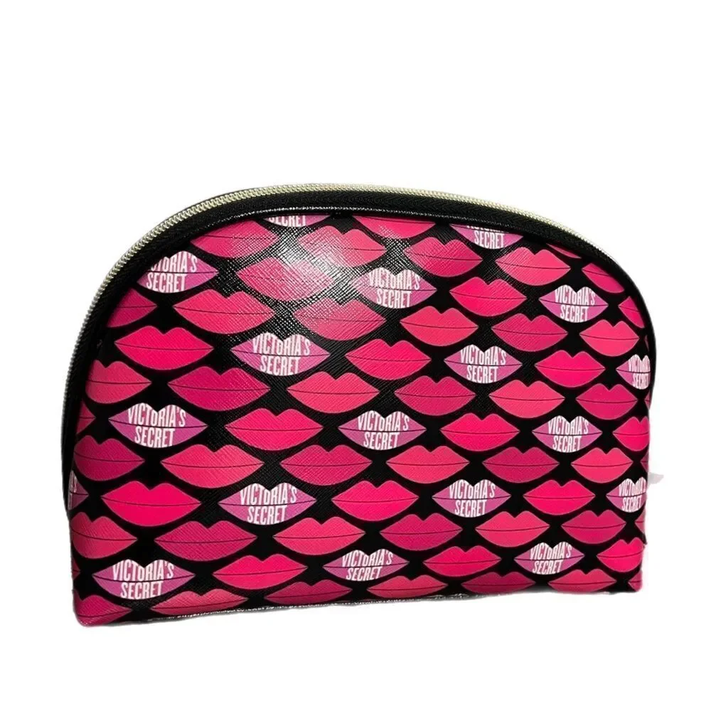 Victorias Secret Beauty Makeup Cosmetic Bag Lips Print